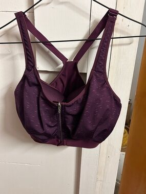 Victoria's Secret Front-Zip Sports Bra - Plum